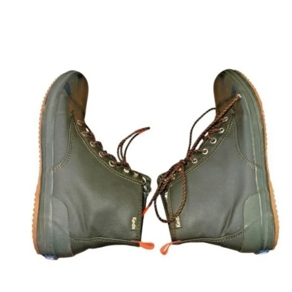 Keds Rain Scout Splash Boots Womens 7 Pre-Owned Ankle Green Water Resistant Lace